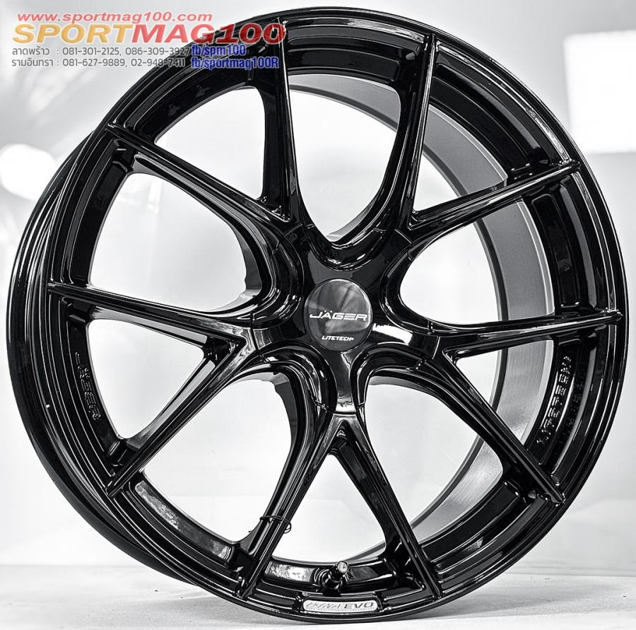 ล้อแม็ก Lenso Jager Dyna JAD EVO Litetech+ FlowForming ขอบ18นิ้ว กว้าง8.5นิ้ว 5รู114.3 Offset35 สีดำเงา