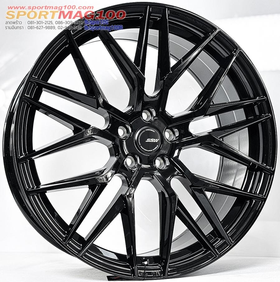 ล้อแม็ก SSW S348 Vorsteiner ขอบ18นิ้ว กว้าง8.5นิ้ว 5รู112/114.3 Offset40 สีดำเงา