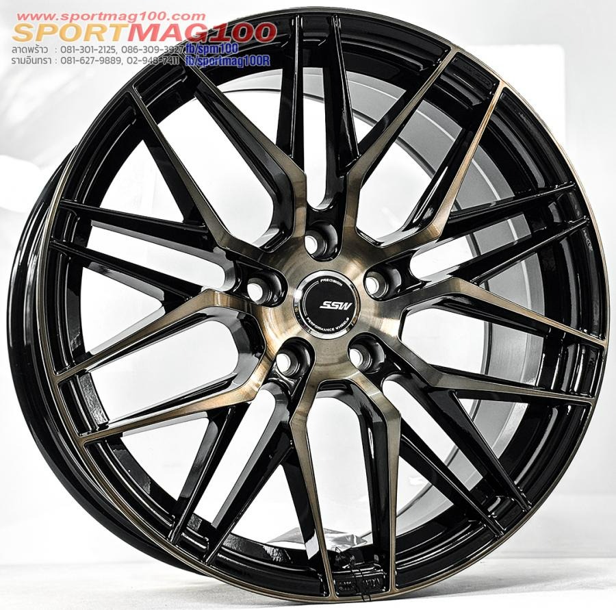 ล้อแม็ก SSW S348 Vorsteiner  ขอบ18นิ้ว กว้าง8.5นิ้ว 5รู114.3/112 Offset40 สีดำหน้าชา