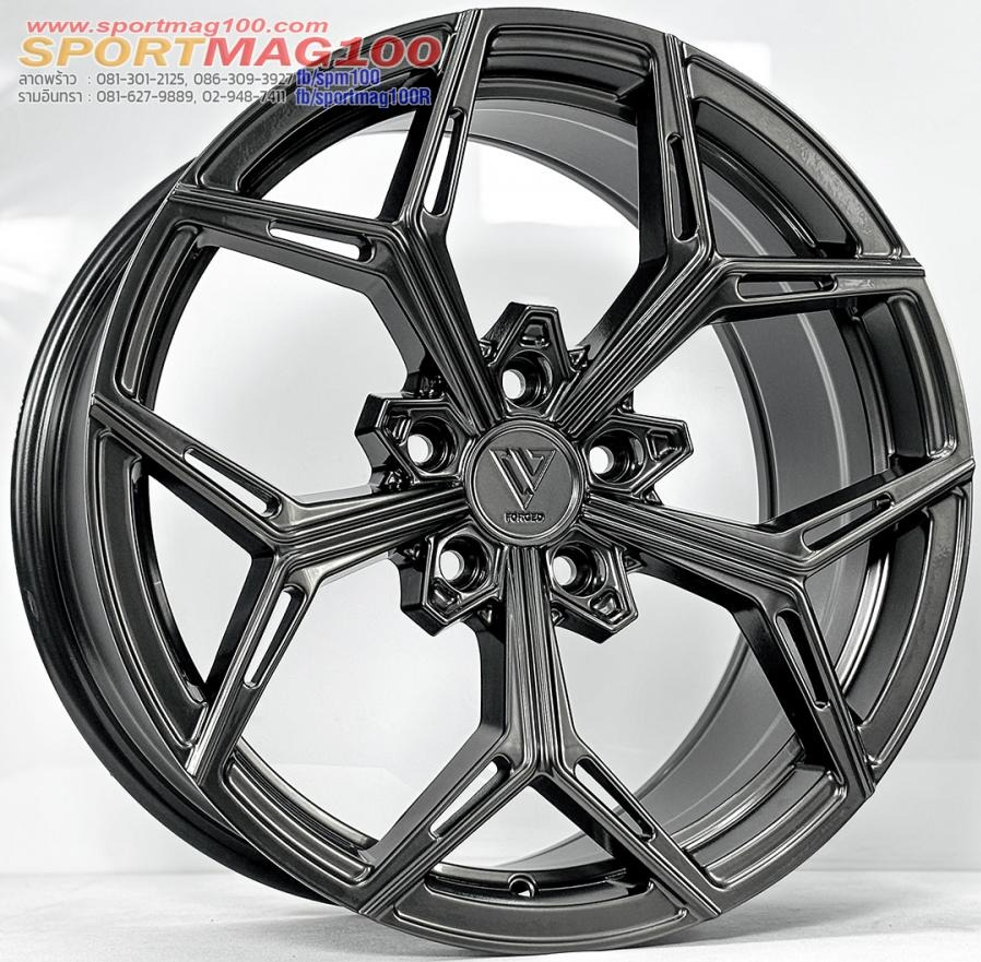 ล้อแม็ก V Forged V007 Flowforming ขอบ18นิ้ว กว้าง8.5นิ้ว 5รู112/114.3 Offset35 สีไฮเปอร์แบล็ค