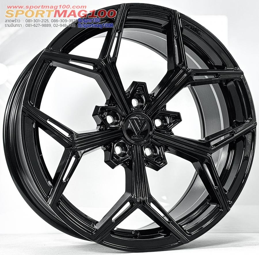 ล้อแม็ก V Forged V007 Flowforming ขอบ18นิ้ว กว้าง8.5นิ้ว 5รู114.3/112 Offset35 สีดำเงา