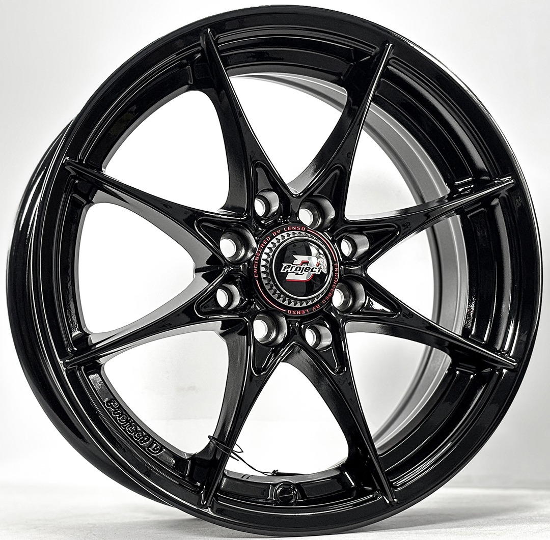 ล้อแม็ก Lenso ProjectD 91M ขอบ15นิ้ว กว้าง6.5นิ้ว 4รู100/114.3 Offset35 สีดำเงา