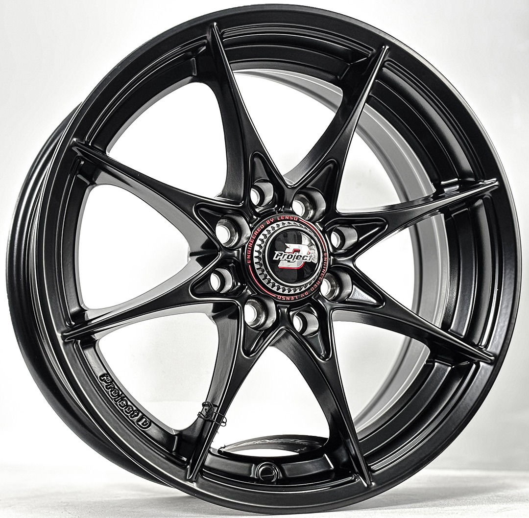 ล้อแม็ก Lenso ProjectD 91M ขอบ15นิ้ว กว้าง6.5นิ้ว 4รู100/114.3 Offset35 สีดำด้าน