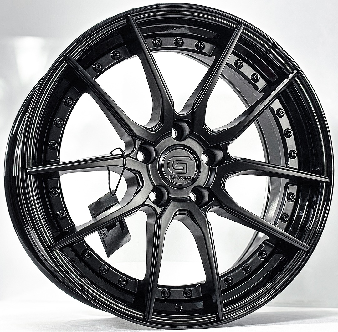 ล้อแม็ก G-Forged GF04 FlowForming ขอบ18นิ้ว กว้าง8.5นิ้ว 5รู114.3/112 Offset35 สีดำด้านขอบดำ