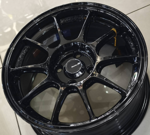 ล้อแม็ก FlowForming TC105X ขอบ15นิ้ว 4รู100 ET35 ดำแวว กว้าง 7นิ้ว
