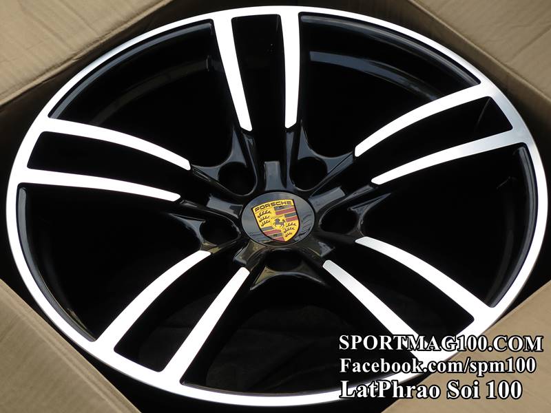 ล้อแม็ก ล้อแม็กใหม่ Porsche5628 5รู130 ET48-55 สีดำหน้าเงา F9 R11 -20นิ้ว