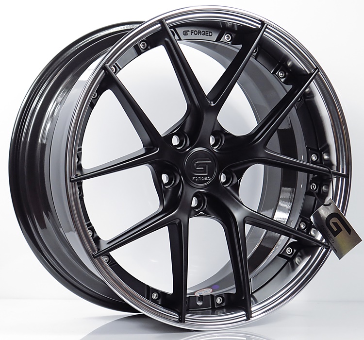 ล้อแม็ก ล้อแม็กแท้2ชิ้น G-Forged GF08 5รู114 สีดำด้านขอบเงา ET32-40 F8.5 R9.5-19นิ้ว