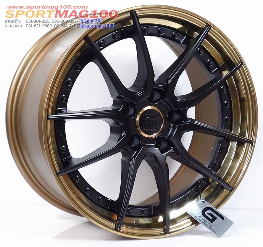 ล้อแม็ก ล้อแม็กแท้2ชิ้น G-Forged GF04 5รู112 สีดำขอบทอง 8.5-18นิ้ว