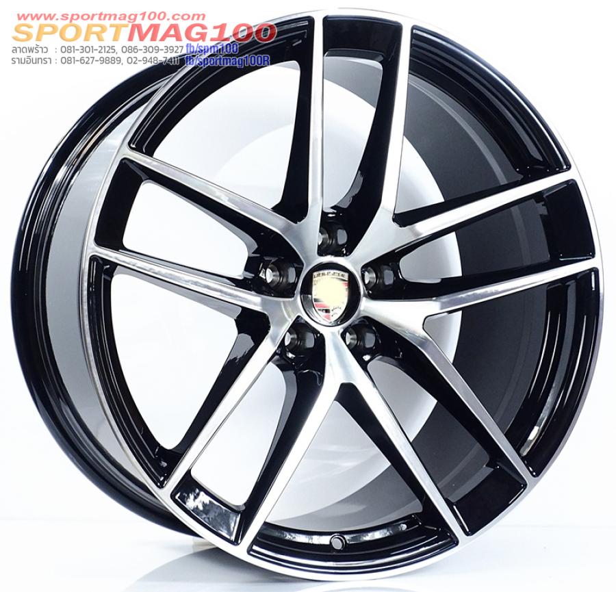 ล้อแม็ก ล้อแม็กเบาสุดFORGED Porsche D1523 5รู112 ET26-19 ดำหน้าเงา F9 R10-20นิ้ว