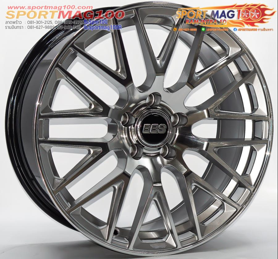 ล้อแม็กลาย BBS L500 5รู112/114 ET35 ไฮเปอร์หน้าเงา 8.5-18นิ้ว 