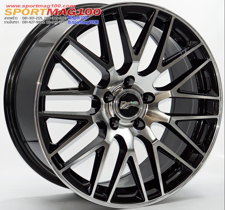 ล้อแม็กลาย BBS L500 5รู112/114 ET35 ดำหน้าเงา 8.5-18นิ้ว 