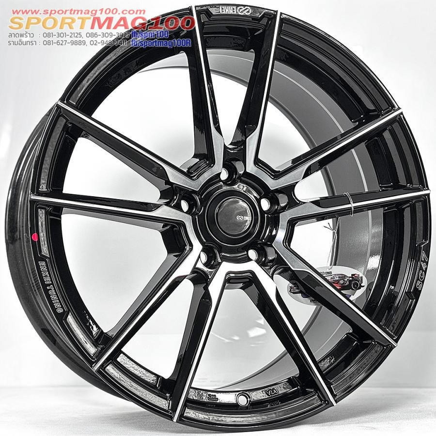 ล้อแม็กซ์ใหม่ Enkei SC47 5รู114 ET40 ดำหน้าเงา 8.5-18นิ้ว
