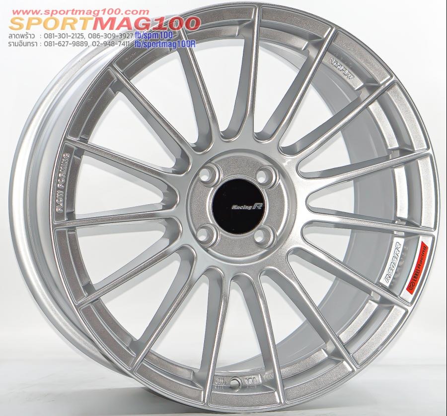 ล้อแม็กใหม่เบา FlowForming RS05RR 4รู100 ET35 สีซิลเวอร์ 8-17นิ้ว
