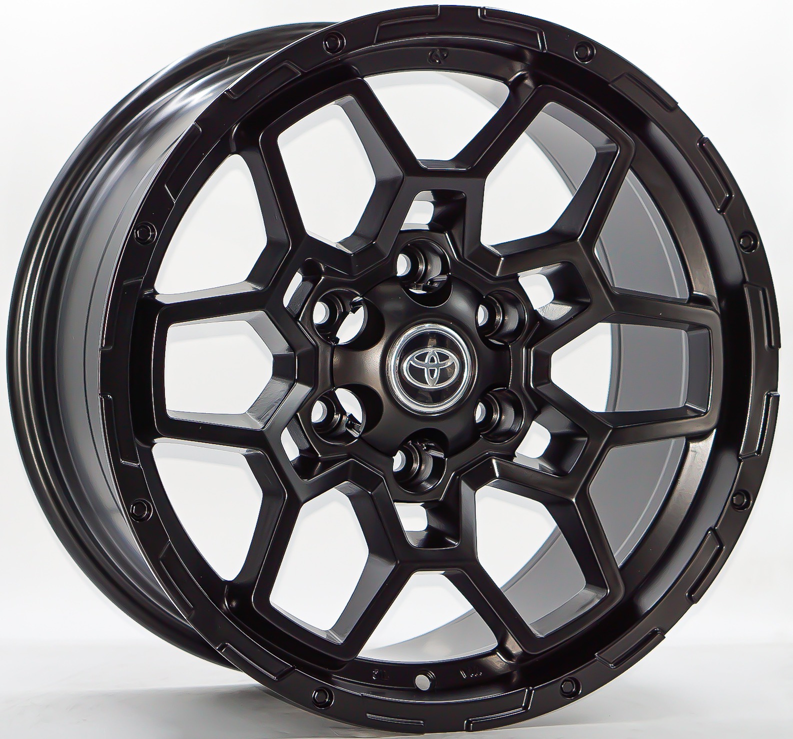 ล้อแม็ก Toyota HR2601 6รู139.7 ET10 ดำด้าน กว้าง9 ขอบ18นิ้ว 