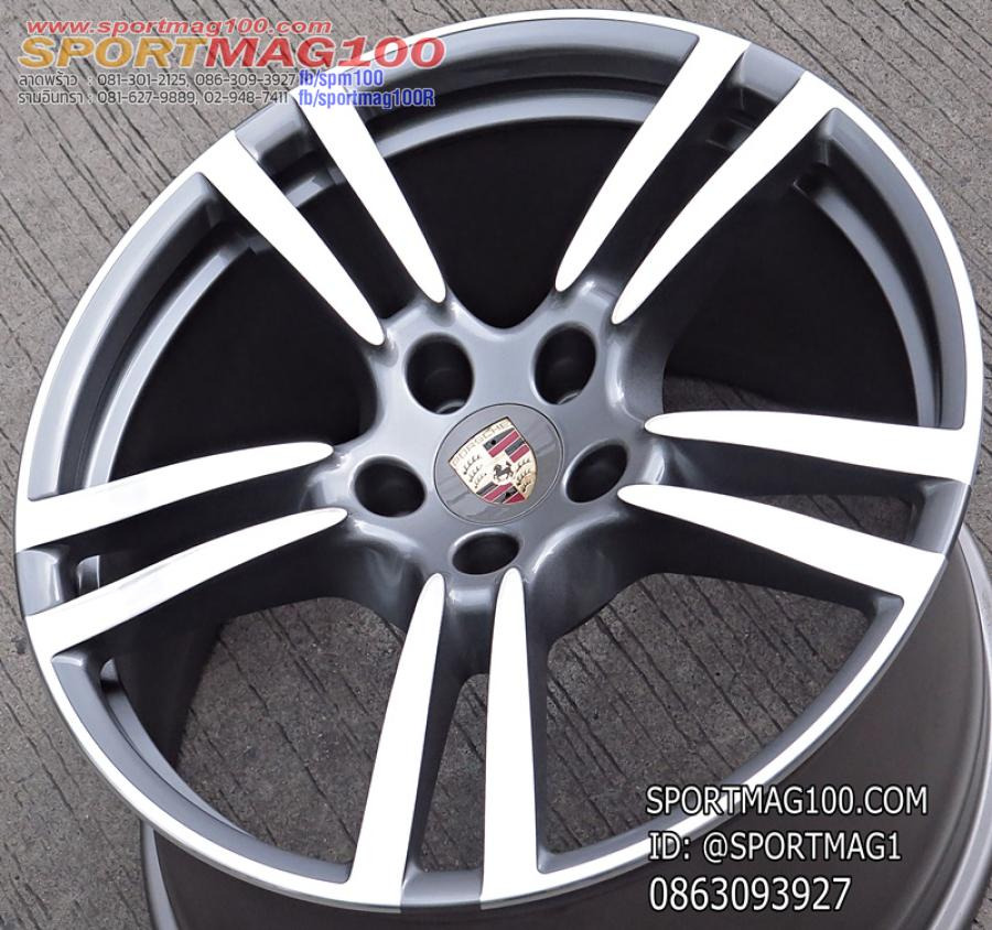 ล้อแม็กมือสองแท้ Porsche Cayenne 5รู130 เทาหน้าเงา ET50 10-21นิ้ว(ลาดพร้าว)