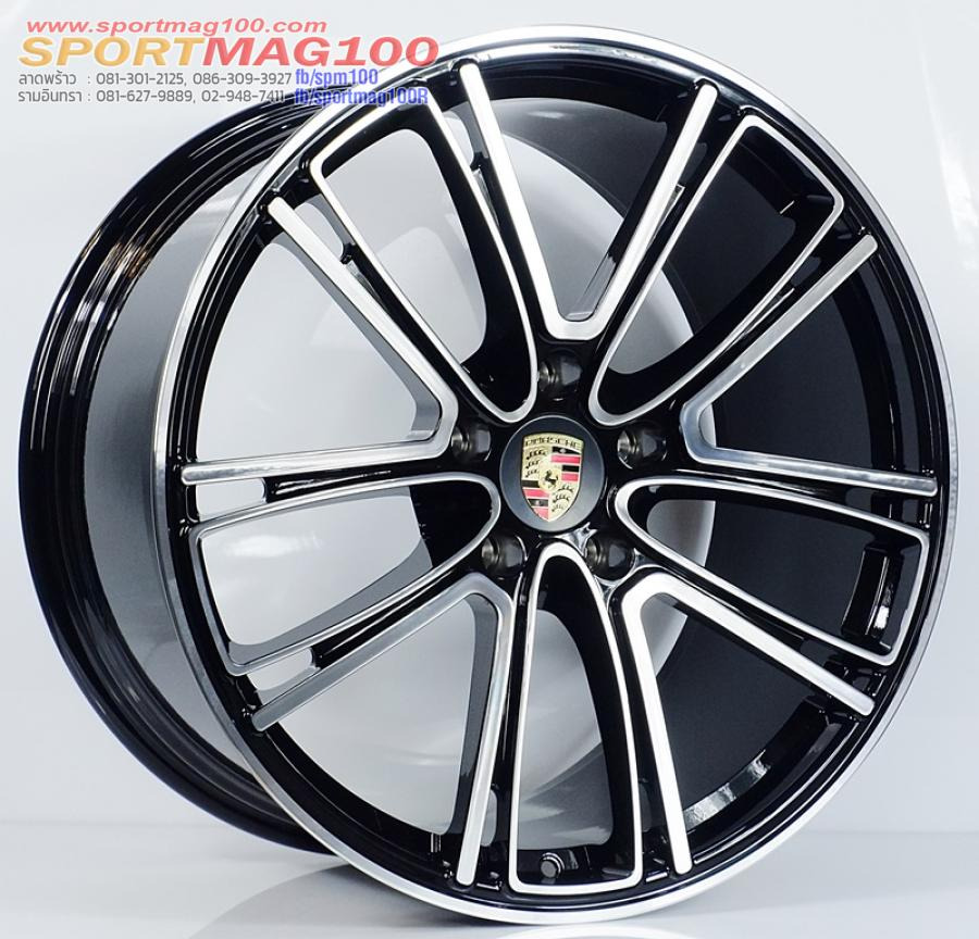 ล้อแม็กเบาสุดFORGED Porsche D5014 5รู130 ET46-58 สีดำหน้าเงา F9.5 R11-21นิ้ว