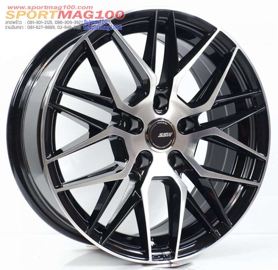 ล้อแม็กใหม่ SSW Vorsteiner S348 5รู114 ET35 ดำหน้าเงา 7-16นิ้ว