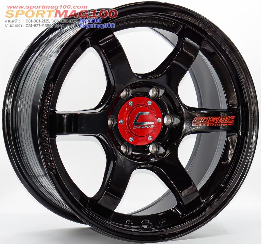 ล้อแม็กใหม่ FlowForming Cosmis RG-06SNE ขอบ18นิ้ว กว้าง9นิ้ว 6รู139.7 สีดำเงา ET25