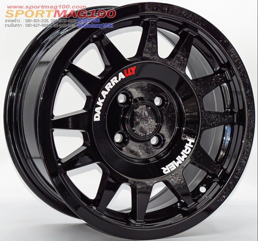 ล้อแม็กใหม่  Hammer Evo Cross ขอบ 15นิ้ว กว้าง7นิ้ว 4รู100 ET35 สีดำเงา