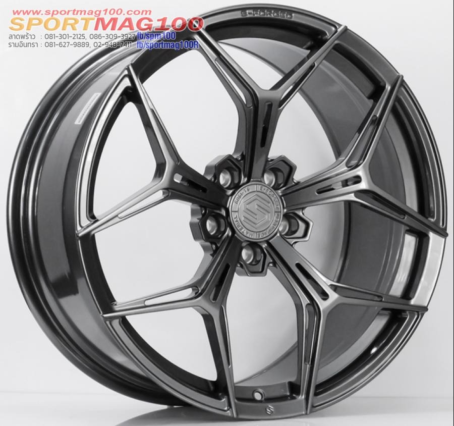 ล้อแม็ก S-Forged sf02 ขอบ 20 5รู112/114 กว้าง F8.5 R9.5 Offset35-38 สีกันเมทาลิก (ล้อเบา 8.9kg.)