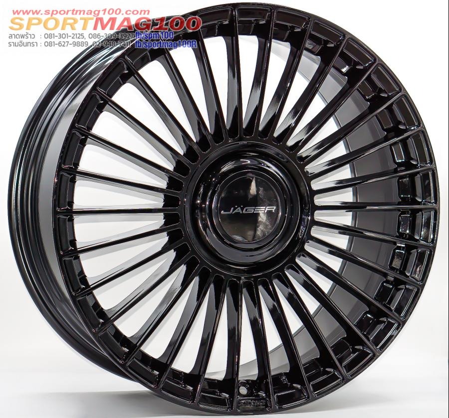 ล้อแม็ก Lenso Jager Crown Litetech+ Flowforming ขอบ 20 กว้าง 9นิ้ว 5รู108/120 Offset35 สีดำเงา