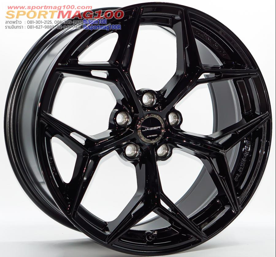 ล้อแม็ก Lenso Jager BLAZE Litetech+ FlowForming ขอบ 18 กว้าง 8.5นิ้ว 5รู108 Offset35 สีดำเงา