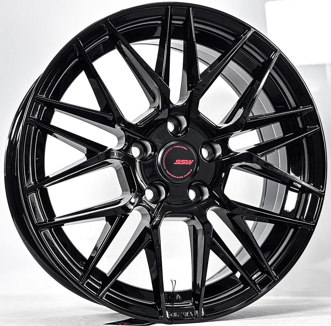 ล้อแม็ก SSW S348 Vorsteiner ขอบ16นิ้ว กว้าง7นิ้ว 5รู108 ET35 สีดำเงา