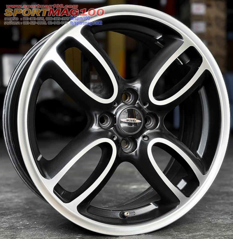 ล้อแม็กมือสอง Mini Work ขอบ 17 กว้าง 7นิ้ว 4รู100 Offset48 สีดำหน้าเงา(ลาดพร้าว)
