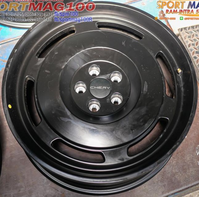 ล้อแม็กติดรถ Chery V23 ขอบ19 5รู108 ดำด้าน กว้าง 7.5 Offset43 (รามอินทรา)