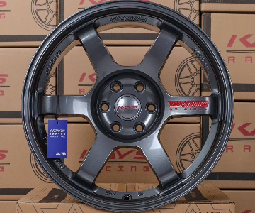 ล้อแม็ก TE37 4x4 6รู114.3 ET20 สีกันหยอดแดง กว้าง9-18นิ้ว(นาวาร่า) 