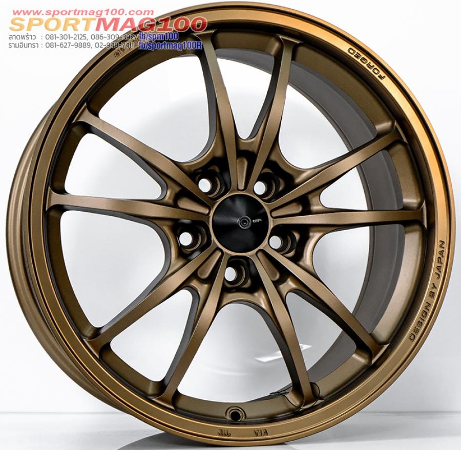 ล้อแม็ก INSPI MF MUGEN FlowForming ขอบ 18 กว้าง 8.5นิ้ว 5รู112/114.3 Offset35 สีทองแดง