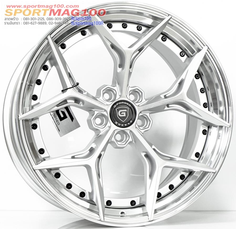 ล้อแม็ก G-Forged GF15 FlowForming ขอบ 20 กว้าง F8.5 R10นิ้ว 5รู114.3/112 Offset32-40 สีBrushSilverMatt