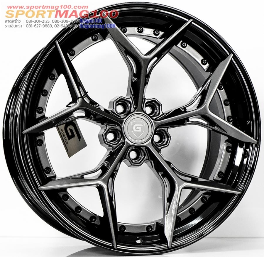 ล้อแม็ก G-Forged GF15 FlowForming ขอบ 20 กว้าง F8.5 R10นิ้ว 5รู112/114.3 Offset32-40 สีดาร์คกันขอบดำเงา