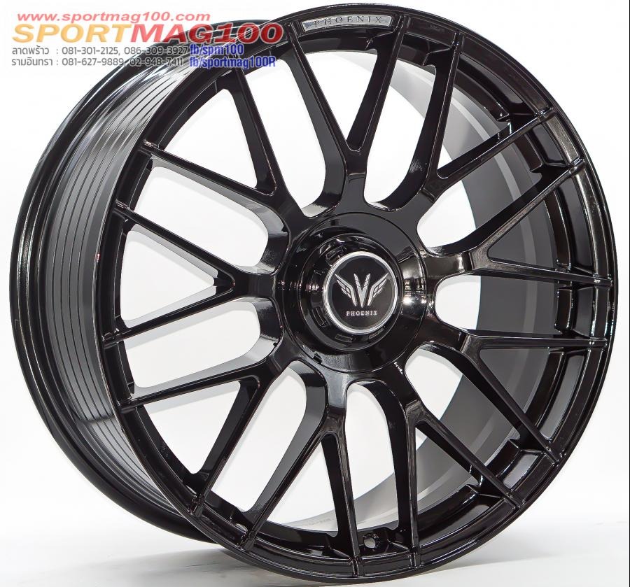 ล้อแม็ก Flowforming WP FF027 ขอบ19นิ้ว กว้าง 8.5นิ้ว 5รู108/114.3 Offset35 สีดำเงา