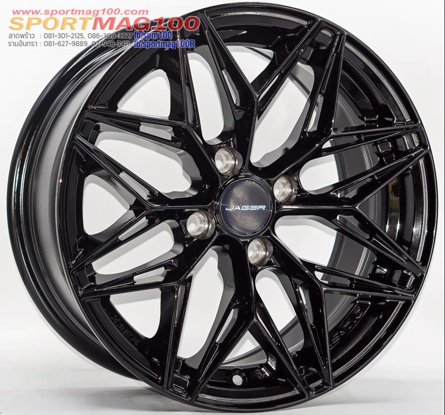 ล้อแม็กใหม่ Lenso Jager Buck JPB ขอบ15นิ้ว กว้าง7นิ้ว 4รู100 Offset35 สีดำเงา