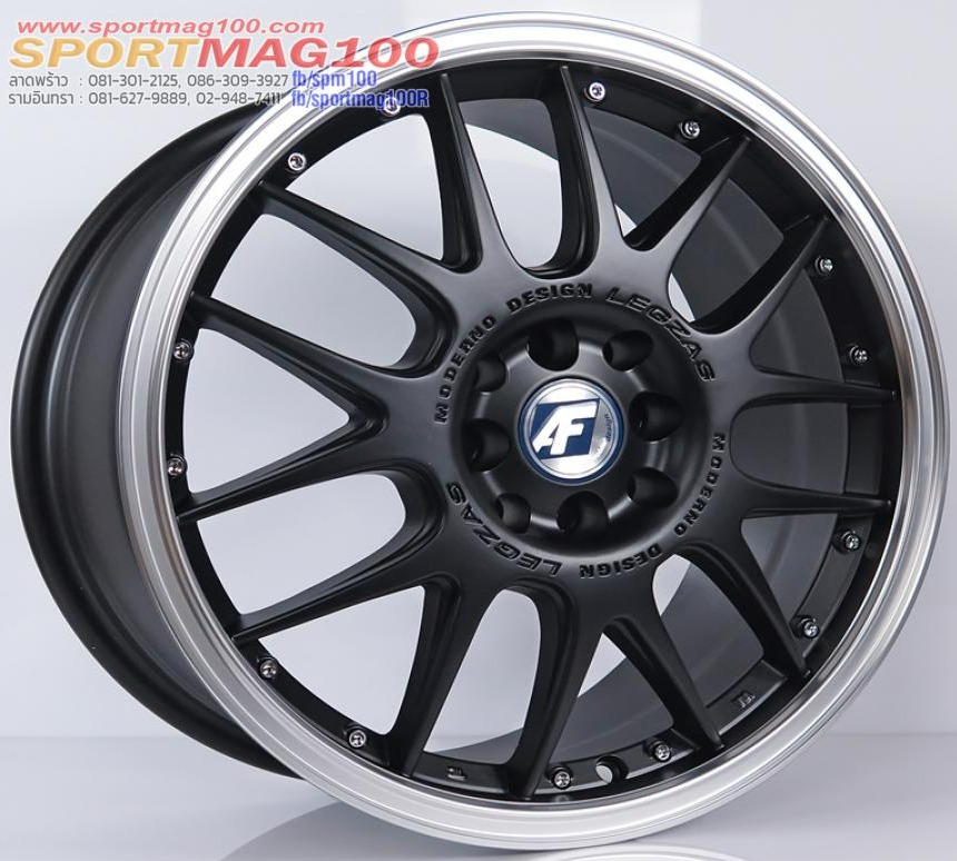 ล้อแม็ก AF P1103 ขอบ14นิ้ว กว้าง6นิ้ว 4รู100/114 Offset38 สีดำด้านขอบเงา