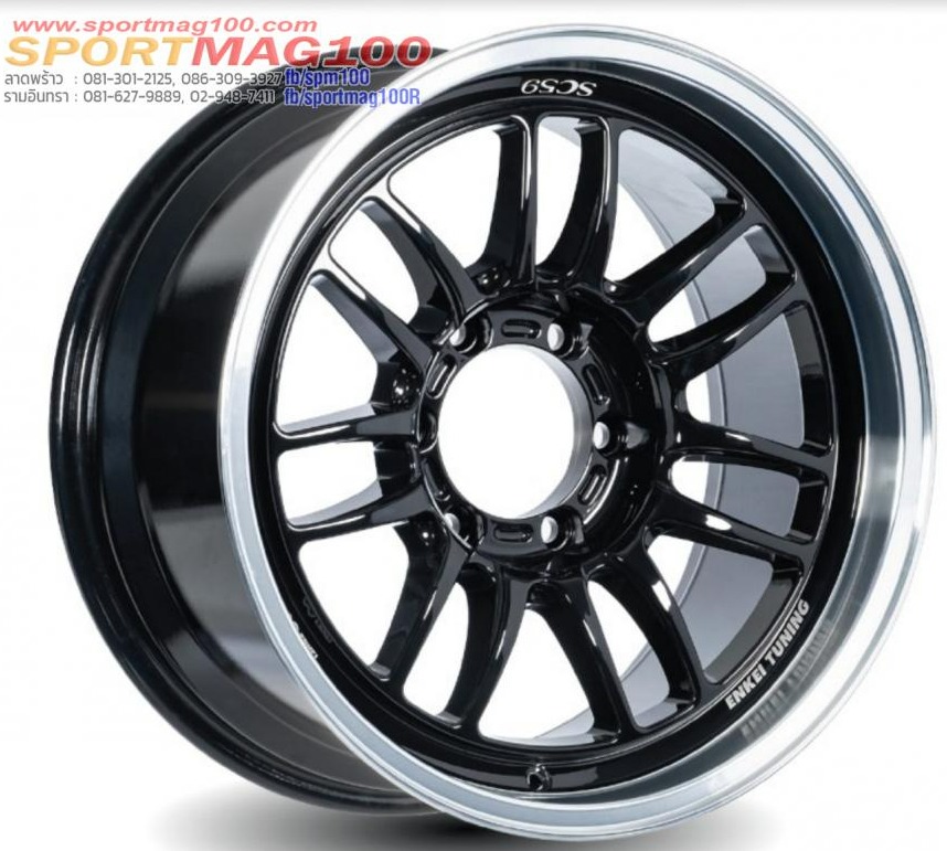 ล้อแม็ก Enkei Sc59 ขอบ18นิ้ว กว้าง9นิ้ว 6รู139.7 Offset0 สีดำขอบเงา