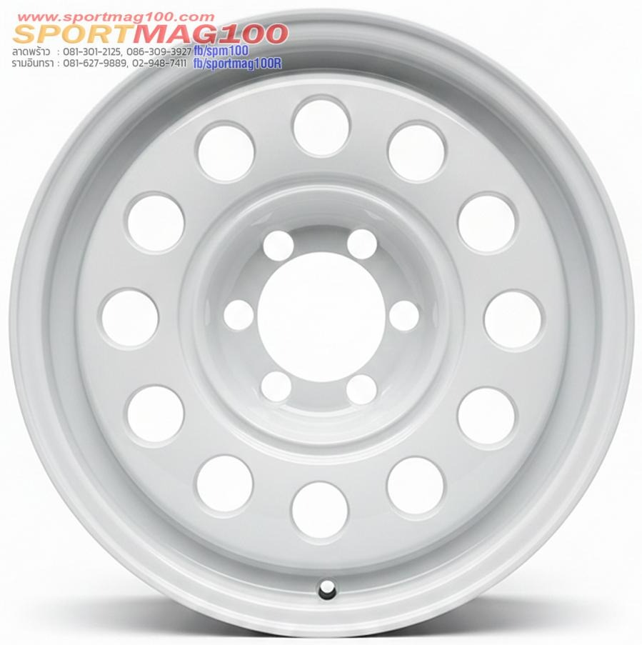 ล้อทรงลุง JAOS ขอบ17นิ้ว กว้าง8.5นิ้ว 6รู139.7 Offset0 สีขาว