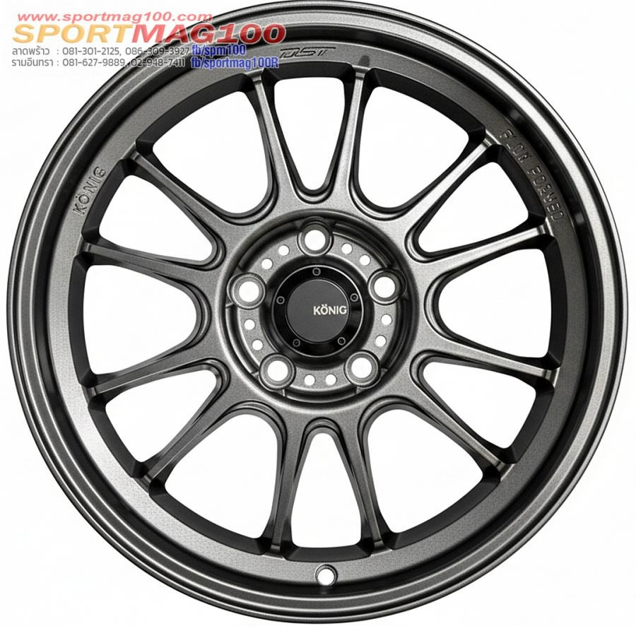 ล้อแม็ก KONIG N781 HYPERGRAM FlowForming ขอบ17นิ้ว กว้าง8นิ้ว 5รู114.3 Offset45 สีMattGrey