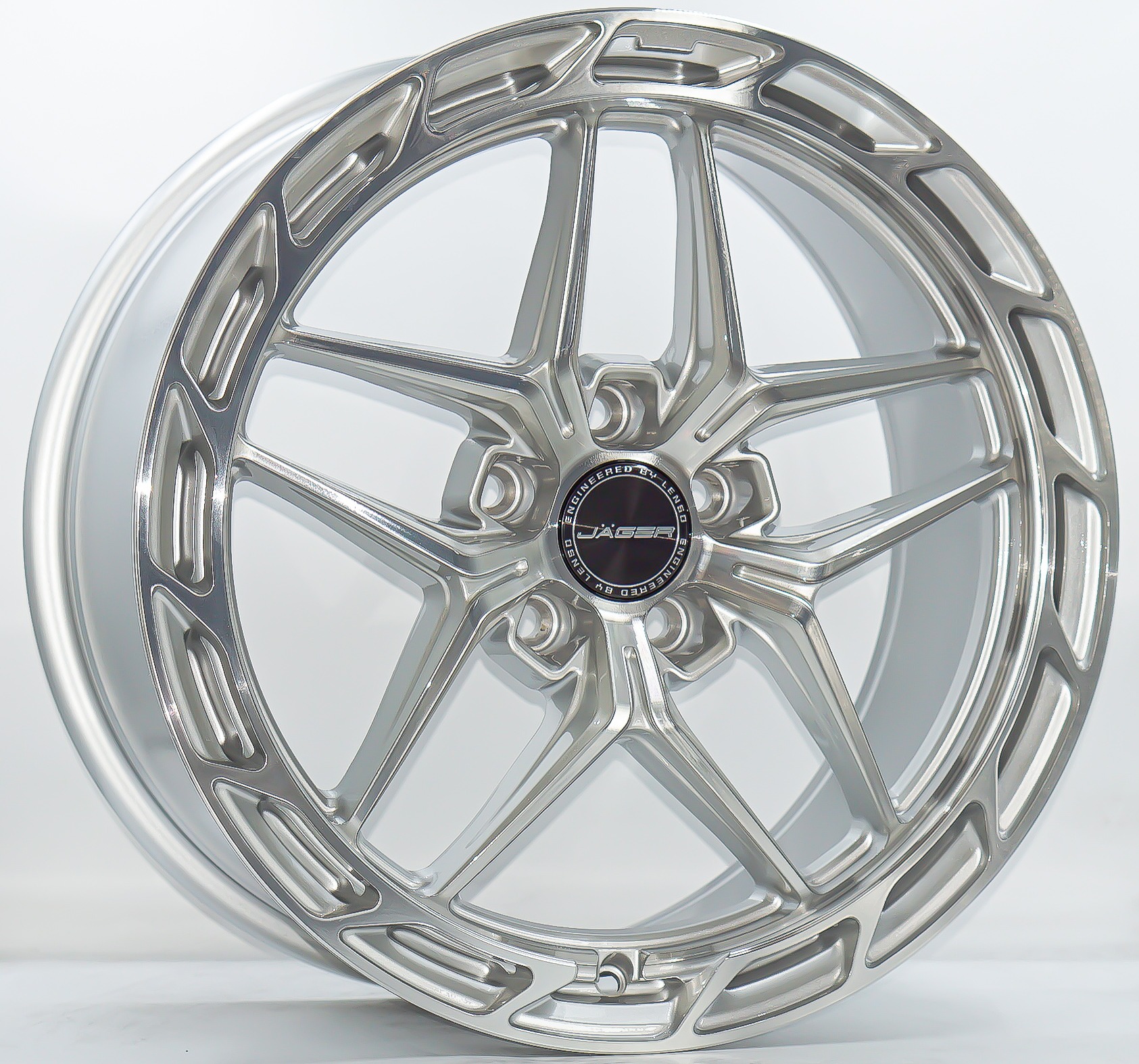 ล้อแม็ก Lenso Jager STAG ขอบ18นิ้ว กว้าง8.5นิ้ว 5รู114.3 Offset35 สีซิลเวอร์