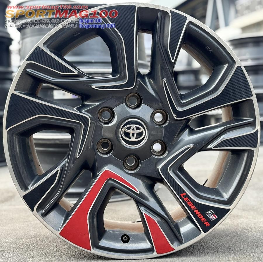 ล้อแม็กมือสอง Toyota Fortuner Legender GR ขอบ20นิ้ว กว้าง7.5นิ้ว 6รู139.7 Offset30 สีเทา(ลาดพร้าว)