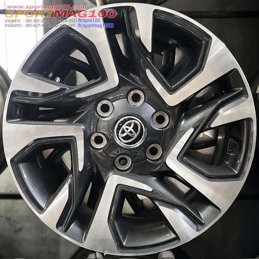 ล้อแม็กมือสอง Toyota Fortuner Legender ขอบ18นิ้ว กว้าง7.5นิ้ว 6รู139.7 Offset30 สีเทาหน้าเงา(ลาดพร้าว)