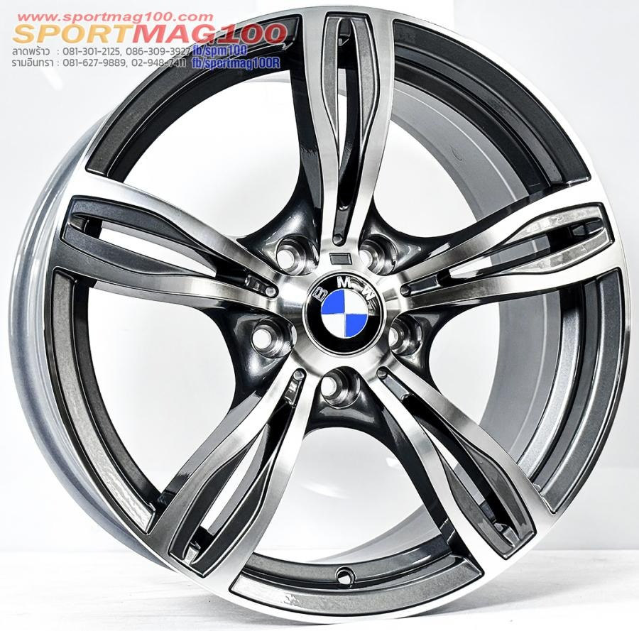 ล้อแม็ก BMW M6 ขอบ19นิ้ว กว้าง F8 R9.5นิ้ว 5รู112 Offset30-35 สีกันเมทาลิกหน้าเงา