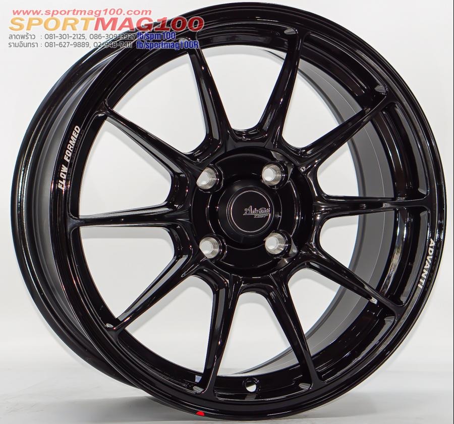 ล้อแม็ก Advanti MD018 Aria ขอบ15นิ้ว กว้าง7นิ้ว 4รู100 Offset38 สีดำเงา