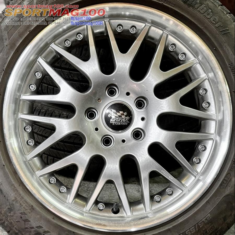 ล้อแม็กมือสอง SSW S075 ขอบ17นิ้ว กว้าง7.5นิ้ว 5รู114.3 Offset42 สีซิลเวอร์(ลาดพร้าว)