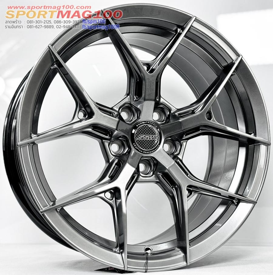 ล้อแม็ก SSW S385 ขอบ17นิ้ว กว้าง 8นิ้ว 5รู108 Offset38 สีไฮเปอร์แบล็ค