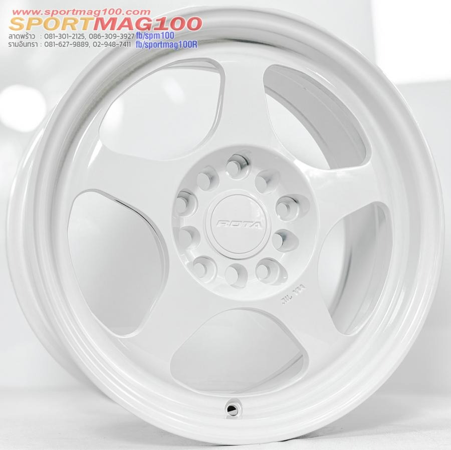 ล้อแม็ก Rota Spoon ขอบ15นิ้ว กว้าง7นิ้ว 5รู114.3 Offset35 สีขาว
