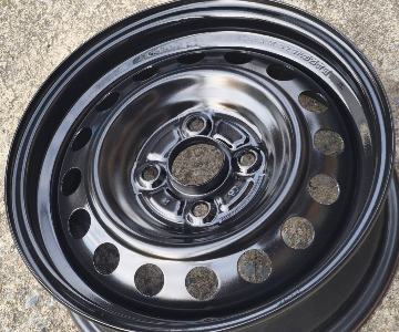 กระทะล้อขอบ14นิ้ว 4รู100 CB56 สีดำ กว้าง 5นิ้ว(รามอินทรา) 