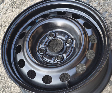 กระทะล้อขอบ14นิ้ว 4รู100 สีดำ CB56 กว้าง5.5นิ้ว(รามอินทรา) 