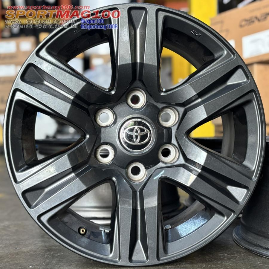 ล้อแม็กมือสอง Toyota Revo ขอบ17นิ้ว กว้าง7.5นิ้ว 6รู139.7 Offset30 สีเทา(ลาดพร้าว)